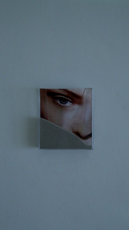 Gabriele Beveridge Untitled, 2013 [detail] perspex, sand, magazine page, light 150 x 100 cm. CHEWDAY'S. Tobias Czudej